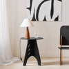 SoBuy HFBT01-SCH Table d'appoint Ronde en Bois Table Basse Ronde Table de Nuit Table de Chevet Bouts de Canapé en Tenons et Mortaises, Noir