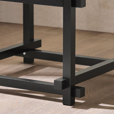 SoBuy HFBT03-SCH Table d'appoint Design, Table Basse Carrée, Bout de Canapé, Table de Chevet avec Compartiment Ouvert