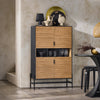SoBuy HFSB03-SCH Buffet de Cuisine, Armoire de Cuisine, Vaisselier Cuisine, avec 3 Compartiments Ouverts, 84 x 40 x 132 cm
