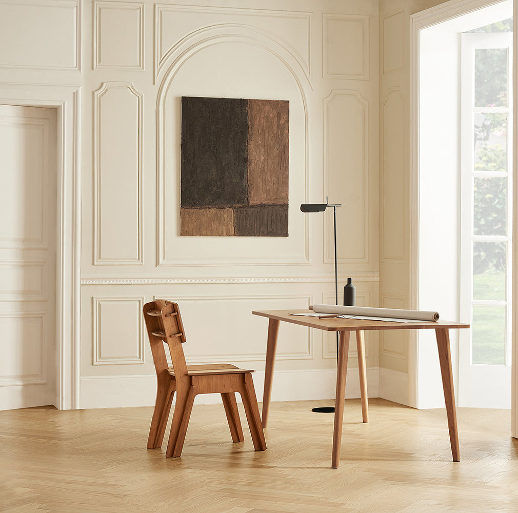 SoBuy HFST01-BR Chaise Design en Bois Confortable Ergonomique Chaise de Salle à Manger avec Dossier Chaise de Bureau en Tenons et Mortaises