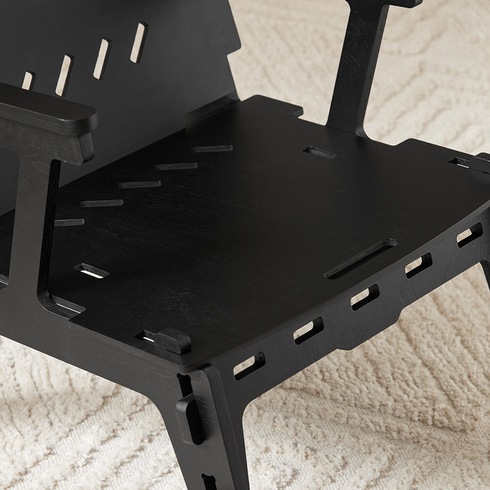 SoBuy HFST02-SCH Fauteuil Design Salon Ergonomique Chaise Fauteuil de Salon Confortable Fauteuil de Bureau en Tenons et Mortaises