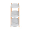SoBuy HSTR01-H-HG Console d’Entrée avec 3 Niveaux, pour Salon et Chambre, Rangement Optimisé, Design Fonctionnel, Usage Quotidien – L100×P33×H88 cm, Bois, Gris