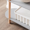 SoBuy HSTR01-H-HG Console d’Entrée avec 3 Niveaux, pour Salon et Chambre, Rangement Optimisé, Design Fonctionnel, Usage Quotidien – L100×P33×H88 cm, Bois, Gris