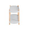 SoBuy HSTR01-HG Table d’Appoint avec 2 Niveaux, Rangement Optimisé, Design Fonctionnel, Usage Quotidien, Format Pratique – L100×P33×H52 cm, Bois, Gris