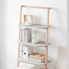 SoBuy HSTR02-HG Bibliothèque avec 4 Niveaux, pour Salon et Chambre, Rangement Optimisé, Design Fonctionnel, Usage Quotidien, Pratique – L65×P39×H169 cm, Gris