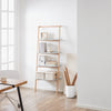 SoBuy HSTR02-HG Bibliothèque avec 4 Niveaux, pour Salon et Chambre, Rangement Optimisé, Design Fonctionnel, Usage Quotidien, Pratique – L65×P39×H169 cm, Gris