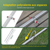 SoBuy KLS11-DG Abri de Jardin Imperméable avec Crochets et Revêtement Anti-UV – L120×P176×H163 cm, Cadre Aluminium, Vélo, Moto et Outils, Gris