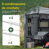 SoBuy KLS11-DG Abri de Jardin Imperméable avec Crochets et Revêtement Anti-UV – L120×P176×H163 cm, Cadre Aluminium, Vélo, Moto et Outils, Gris