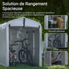 SoBuy KLS11-K Abri moto et vélo extérieur 120 x 176 x 163 cm avec crochets et aérations – Garage extérieur