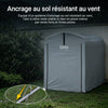 SoBuy KLS11-K Abri moto et vélo extérieur 120 x 176 x 163 cm avec crochets et aérations – Garage extérieur