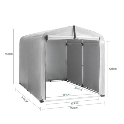 SoBuy KLS11-II-L Abri Vélo Extérieur Imperméable 159x219 cm – Garage Vélo et Moto avec Porte Verticale Gain de Place
