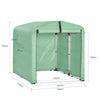 SoBuy KLS11-L-GR Abri de Jardin Imperméable avec Crochets, pour Vélo, Moto et Outils, Résistant à l’Humidité, Rangement Optimisé – L159×P219×H165 cm, Vert