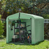SoBuy KLS11-L-GR Abri de Jardin Imperméable avec Crochets, pour Vélo, Moto et Outils, Résistant à l’Humidité, Rangement Optimisé – L159×P219×H165 cm, Vert