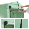 SoBuy KLS11-L-GR Abri de Jardin Imperméable avec Crochets, pour Vélo, Moto et Outils, Résistant à l’Humidité, Rangement Optimisé – L159×P219×H165 cm, Vert