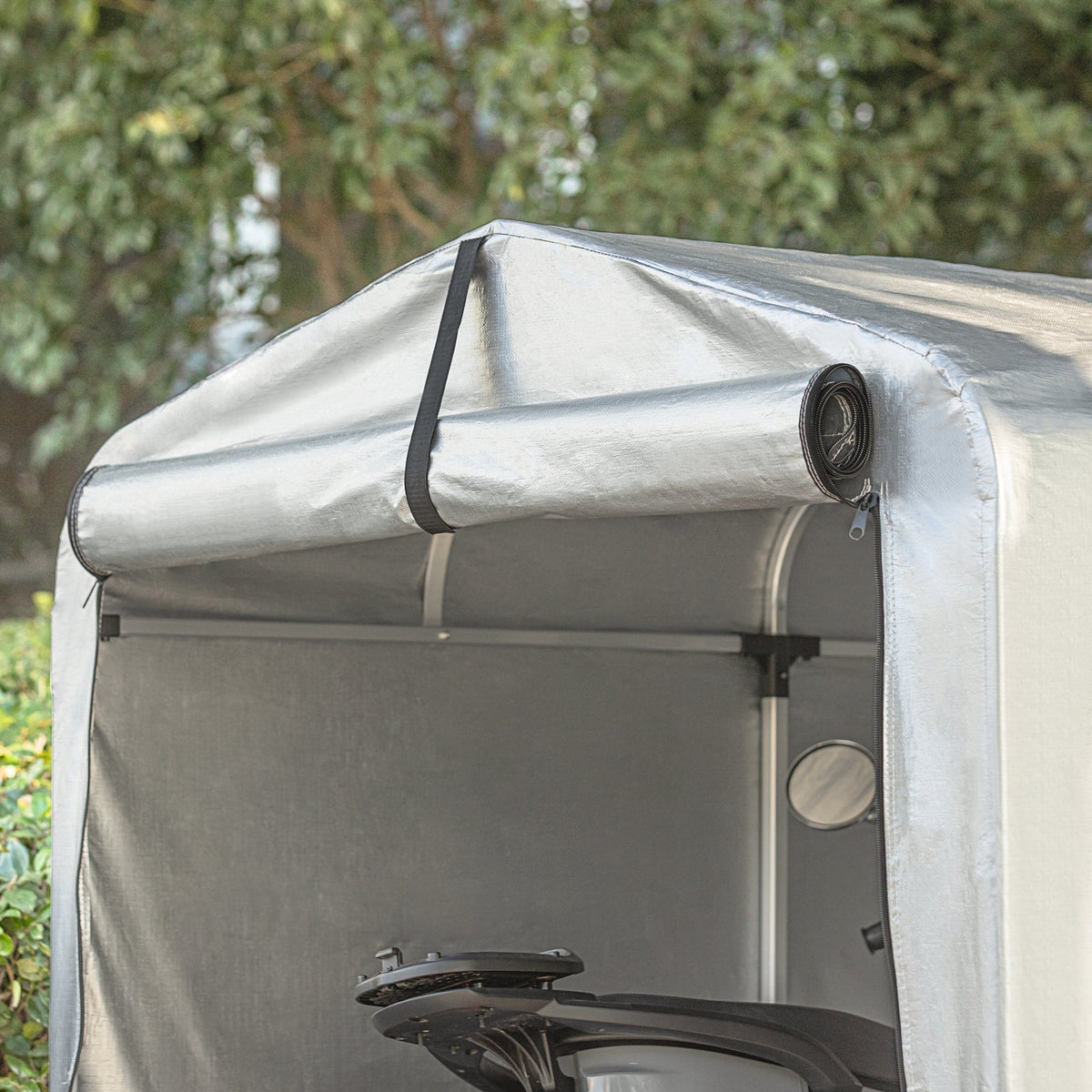 SoBuy KLS11-II-L Abri Vélo Extérieur Imperméable 159x219 cm – Garage Vélo et Moto avec Porte Verticale Gain de Place