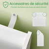 SoBuy KMB01-II-W Bibliothèque Enfant avec 3 Étagères, 2 Compartiments Ouverts, Coins Arrondis et Anti-Basculement – 68x30x68 cm, Blanc