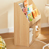 SoBuy KMB01-N Bibliothèque Enfant Montessori Naturelle – 3 Étagères, 2 Compartiments, 80 cm