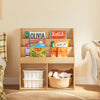 SoBuy KMB01-N Bibliothèque Enfant Montessori Naturelle – 3 Étagères, 2 Compartiments, 80 cm