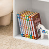 SoBuy KMB01-II-W Bibliothèque Enfant avec 3 Étagères, 2 Compartiments Ouverts, Coins Arrondis et Anti-Basculement – 68x30x68 cm, Blanc