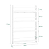 SoBuy KMB08-II-W Bibliothèque Enfant Montessori Murale, Étagère Livre Enfant 4 Niveaux, Meuble Rangement Enfant Gain de Place Blanc 80×12×118 cm