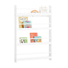 SoBuy KMB08-II-W Bibliothèque Enfant Montessori Murale, Étagère Livre Enfant 4 Niveaux, Meuble Rangement Enfant Gain de Place