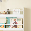 SoBuy KMB08-II-W Bibliothèque Enfant Montessori Murale, Étagère Livre Enfant 4 Niveaux, Meuble Rangement Enfant Gain de Place Blanc 80×12×118 cm