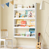 SoBuy KMB08-II-W Bibliothèque Enfant Montessori Murale, Étagère Livre Enfant 4 Niveaux, Meuble Rangement Enfant Gain de Place Blanc 80×12×118 cm