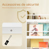 SoBuy KMB08-II-W Bibliothèque Enfant Montessori Murale, Étagère Livre Enfant 4 Niveaux, Meuble Rangement Enfant Gain de Place Blanc 80×12×118 cm