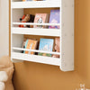 SoBuy KMB08-K-W Bibliothèque Murale Étagère à Livres Enfants Étagère de Rangement avec 4 Étages - Blanc