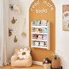 SoBuy KMB08-K-W Bibliothèque Murale Étagère à Livres Enfants Étagère de Rangement avec 4 Étages - Blanc