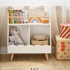 SoBuy KMB100-K-W Bibliothèque Enfant, Étagère à Livres, Étagère de Rangement Jouets pour Enfants,2 Compartiments Ouverts