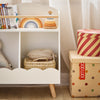 SoBuy KMB100-K-W Bibliothèque Enfant, Étagère à Livres, Étagère de Rangement Jouets pour Enfants,2 Compartiments Ouverts
