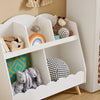 SoBuy KMB100-W Bibliothèque Enfant avec 5 Compartiments Ouverts, pour Chambre d’Enfant, Rangement Optimisé, Design Fonctionnel – L82×P35×H76 cm, Blanc