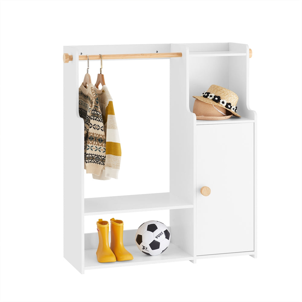 SoBuy KMB110-W Portant à Vêtements Enfant, Penderie pour Enfants, Garde-Robe Enfants, Étagère à Vêtement | Prévente