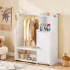 SoBuy KMB110-W Portant à Vêtements Enfant, Penderie pour Enfants, Garde-Robe Enfants, Étagère à Vêtement | Prévente