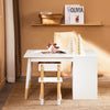 SoBuy KMB113-W Ensemble Table Enfant + 2 Chaises – Compartiment, 2 Boîtes de Rangement, Chaises Rangeables, Blanc