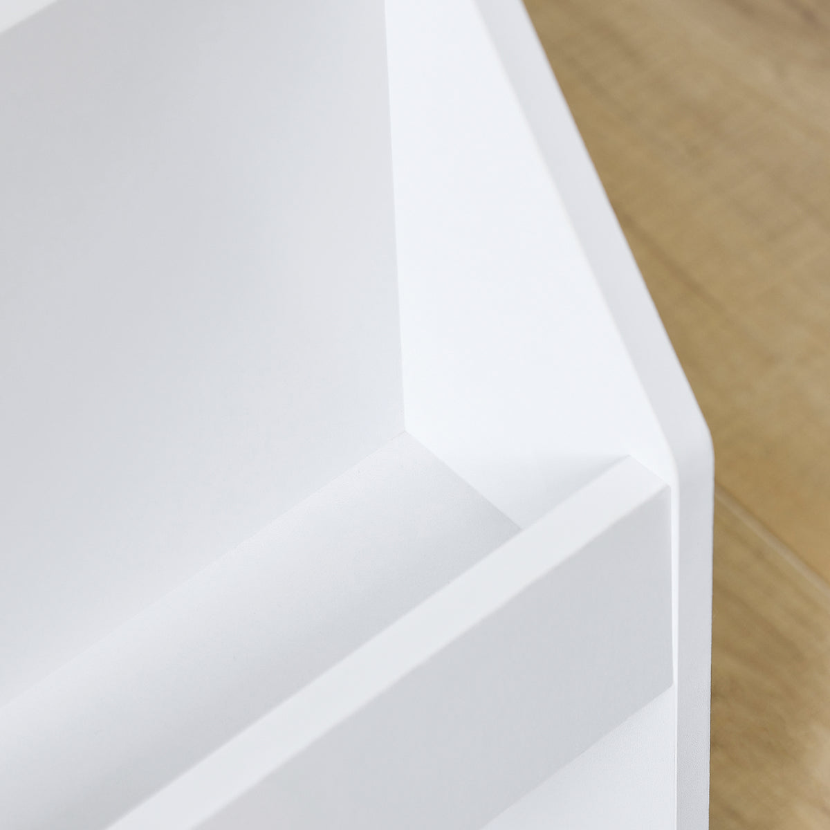 SoBuy KMB118-W Bibliothèque Enfant avec Étagère Supérieure et 3 Compartiments, Coins Arrondis et Dispositif Anti-Basculement – L100×P30×H80 cm, PB E1, Blanc