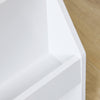 SoBuy KMB118-W Bibliothèque Enfant avec Étagère Supérieure et 3 Compartiments, Coins Arrondis et Dispositif Anti-Basculement – L100×P30×H80 cm, PB E1, Blanc