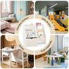 SoBuy KMB119-W Bibliothèque Enfant Montessori avec Étagère Inclinée, Poches Tissu et Pieds en Bois de Pin – L80×P40×H80 cm, PB/MDF E1, Blanc