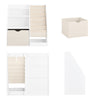 SoBuy KMB119-W Bibliothèque Enfant Montessori avec Étagère Inclinée, Poches Tissu et Pieds en Bois de Pin – L80×P40×H80 cm, PB/MDF E1, Blanc