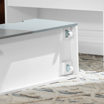 SoBuy KMB17-HG Bibliothèque Étagère à Livres Étagère de Rangement Jouets pour Enfants Porte-revues à 3 Niveaux avec 1 boîte de Rangement