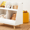 SoBuy KMB19-W Bibliothèque Enfant avec 5 Compartiments Ouverts, pour Chambre d’Enfant, Rangement Optimisé, Design Fonctionnel, Pratique – L86×P36×H77 cm, Blanc
