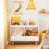 SoBuy KMB19-W Bibliothèque Enfant avec 5 Compartiments Ouverts, pour Chambre d’Enfant, Rangement Optimisé, Design Fonctionnel, Pratique – L86×P36×H77 cm, Blanc