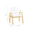 SoBuy KMB24-Wx2 Lot de 2 Chaises Enfant Réglables en Hauteur, 4 Positions 23–35 cm, Accoudoirs et Dossier, Charge Max. 75 kg – Blanc