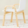 SoBuy KMB24-Wx2 Lot de 2 Chaises Enfant Réglables en Hauteur, 4 Positions 23–35 cm, Accoudoirs et Dossier, Charge Max. 75 kg – Blanc