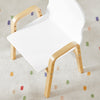 SoBuy KMB24-Wx2 Lot de 2 Chaises Enfant Réglables en Hauteur, 4 Positions 23–35 cm, Accoudoirs et Dossier, Charge Max. 75 kg – Blanc
