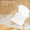 SoBuy KMB24-Wx2 Lot de 2 Chaises Enfant Réglables en Hauteur, 4 Positions 23–35 cm, Accoudoirs et Dossier, Charge Max. 75 kg – Blanc
