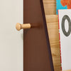 SoBuy KMB32-N Bibliothèque Enfant 4 Niveaux avec 2 Crochets – Meuble Rangement Chambre Enfant – Bois Naturel