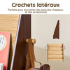 SoBuy KMB32-N Bibliothèque Enfant 4 Niveaux avec 2 Crochets – Meuble Rangement Chambre Enfant – Bois Naturel