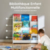SoBuy KMB32-W Bibliothèque Montessori Enfant – 4 Compartiments pour Livres et Jouets, Blanc